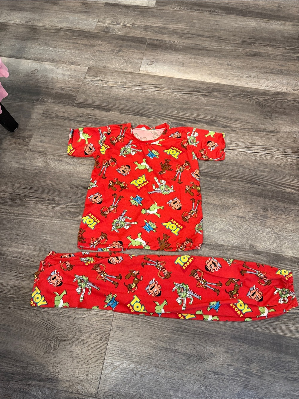 Red Toy Story Kids Pajama Set - Short Sleeve Top & Pants
